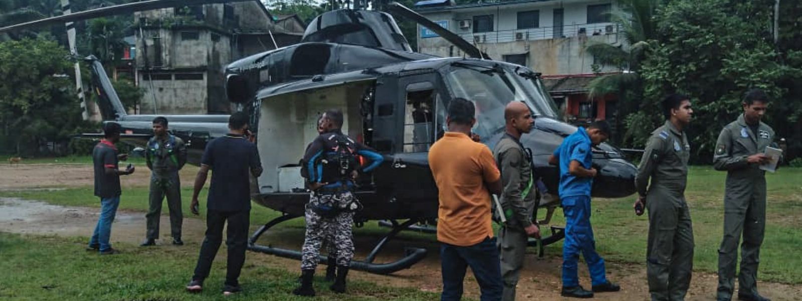 Air Force Bell 412 Stand-By in Galle For Rescue